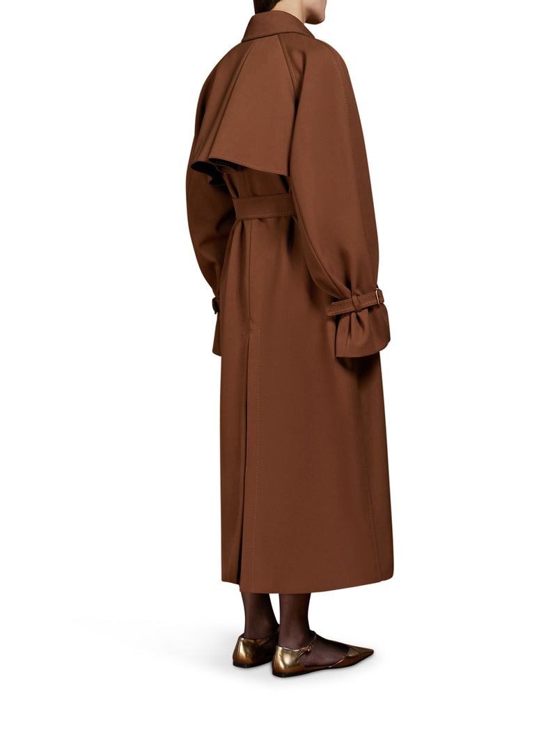 DROP-PROOF GABARDINE TRENCH OVER