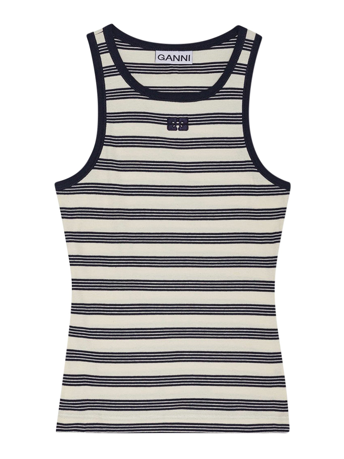 STRIPED SOFT COTTON RIB TANK TOP