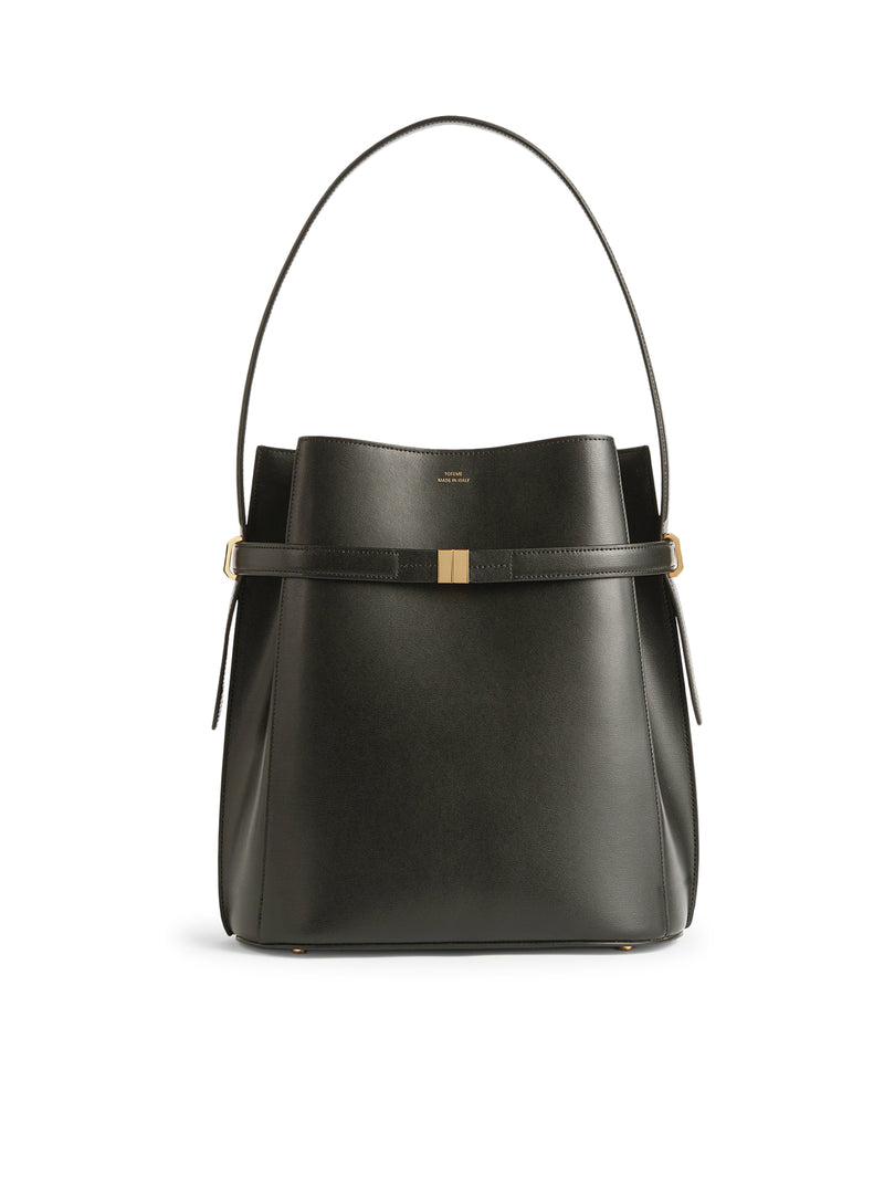 BELTED BUCKET BAG