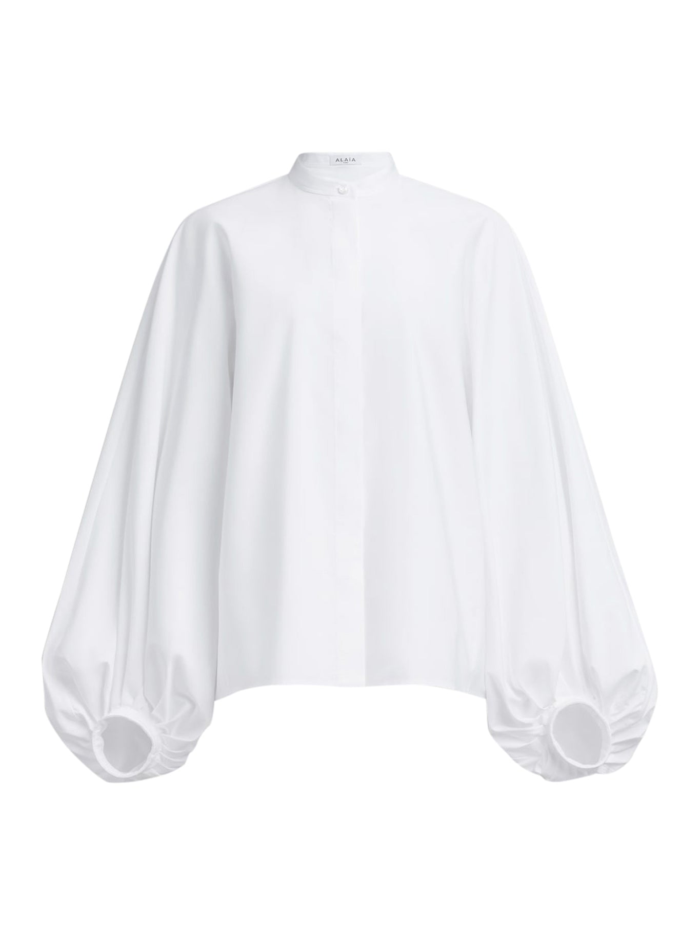 POPLIN SHIRT WITH BALLOON SLEEVES