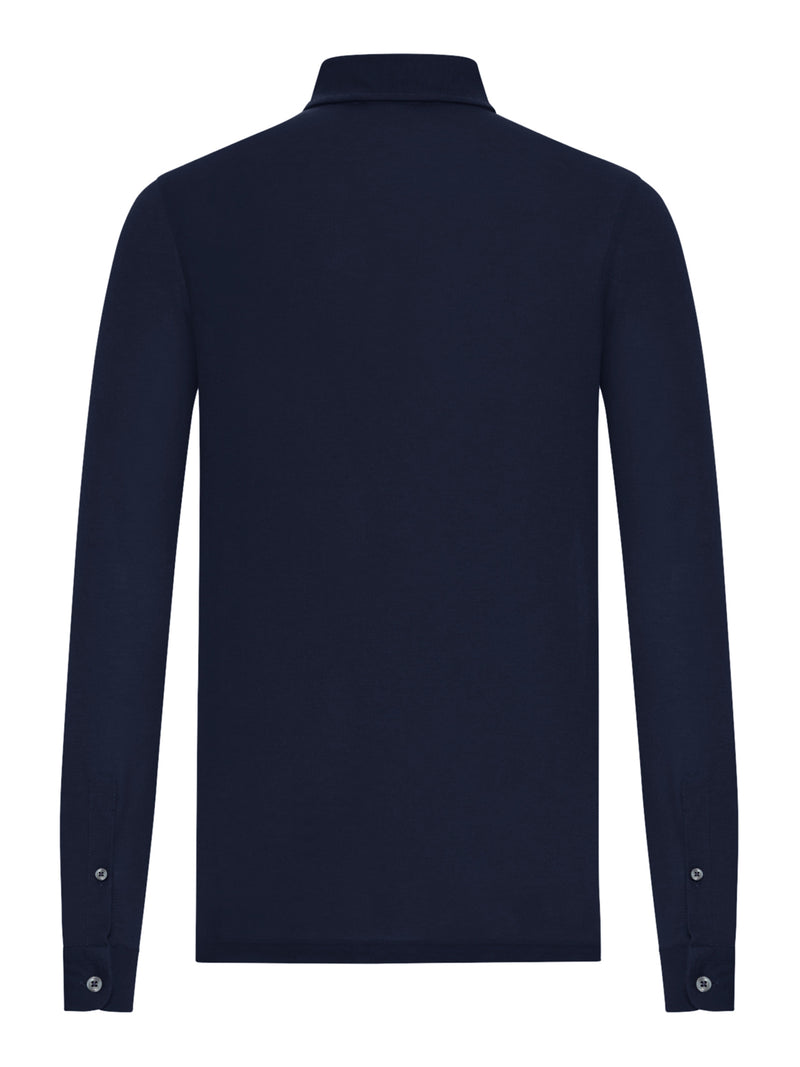 LONG-SLEEVED POLO SHIRT IN LIGHTWEIGHT COTTON