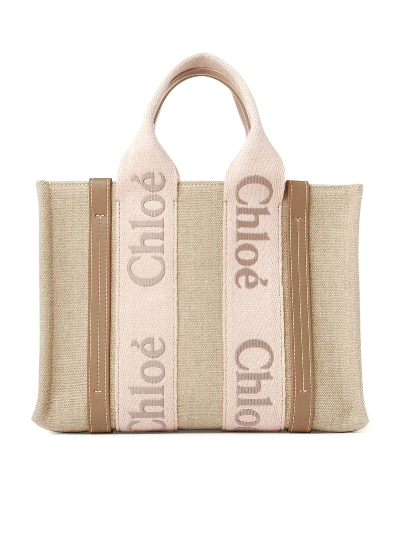 SMALL WOODY TOTE BAG IN LINEN