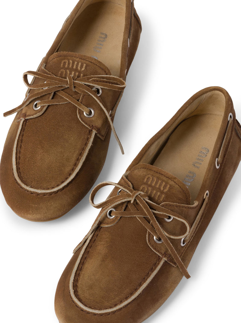 UNLINED LOAFERS IN DELAVE` SUEDE