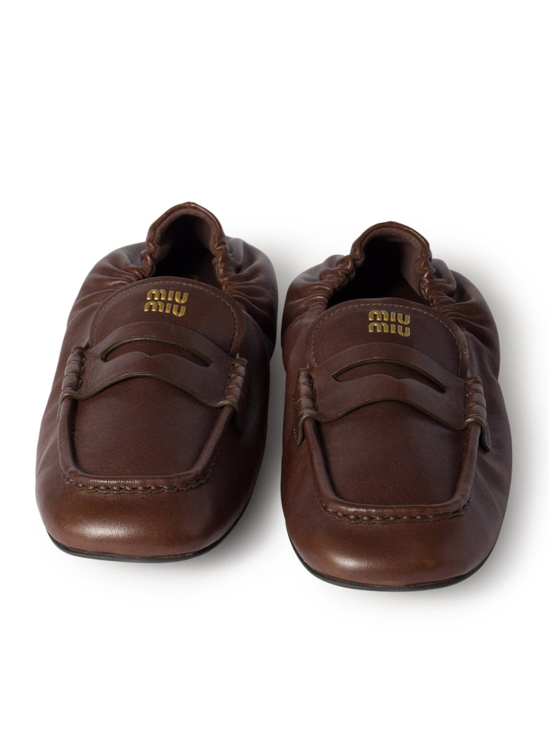 NAPPA LEATHER RUFFLED LOAFERS