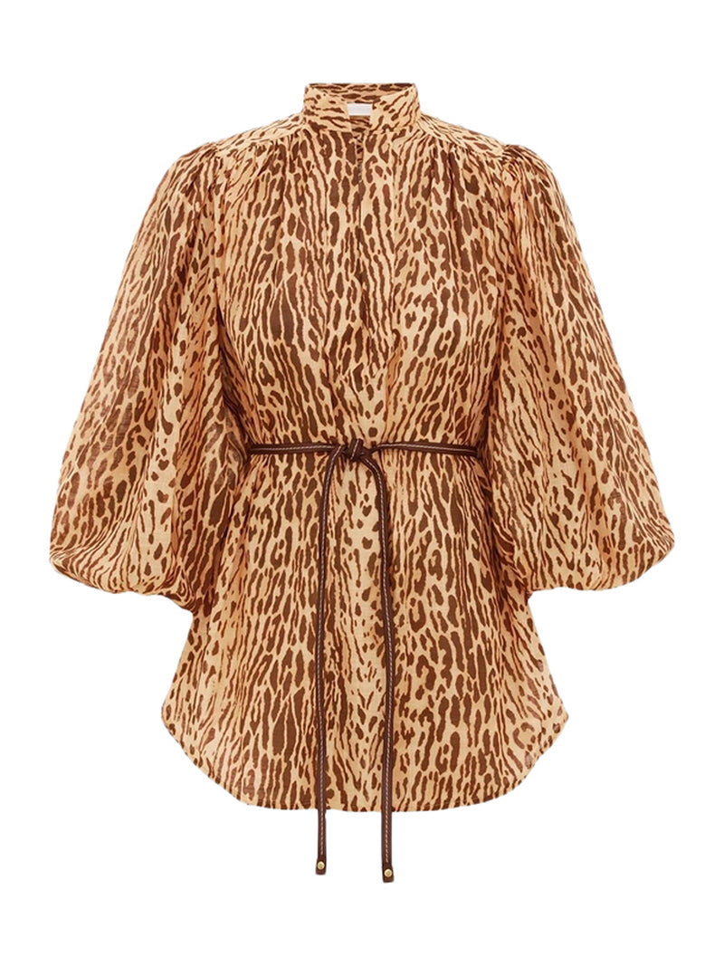 FLUID BLOUSE WITH ANIMAL PRINT