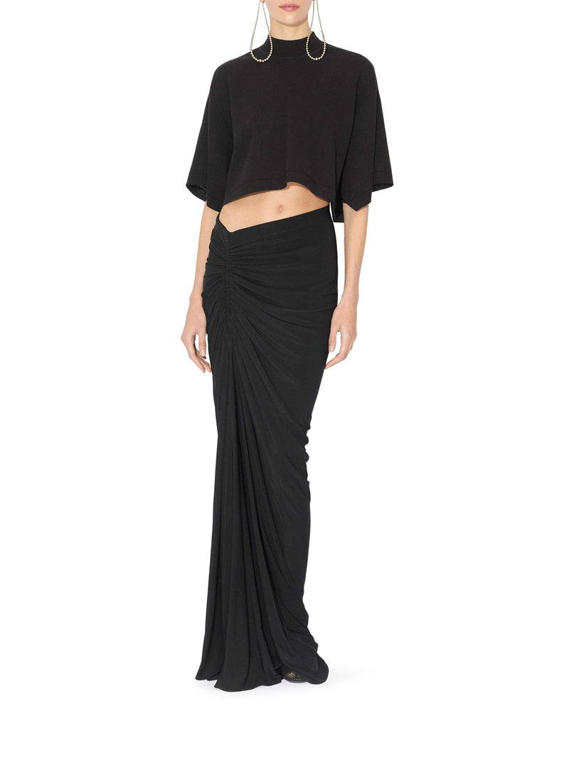 DRAPED JERSEY SKIRT