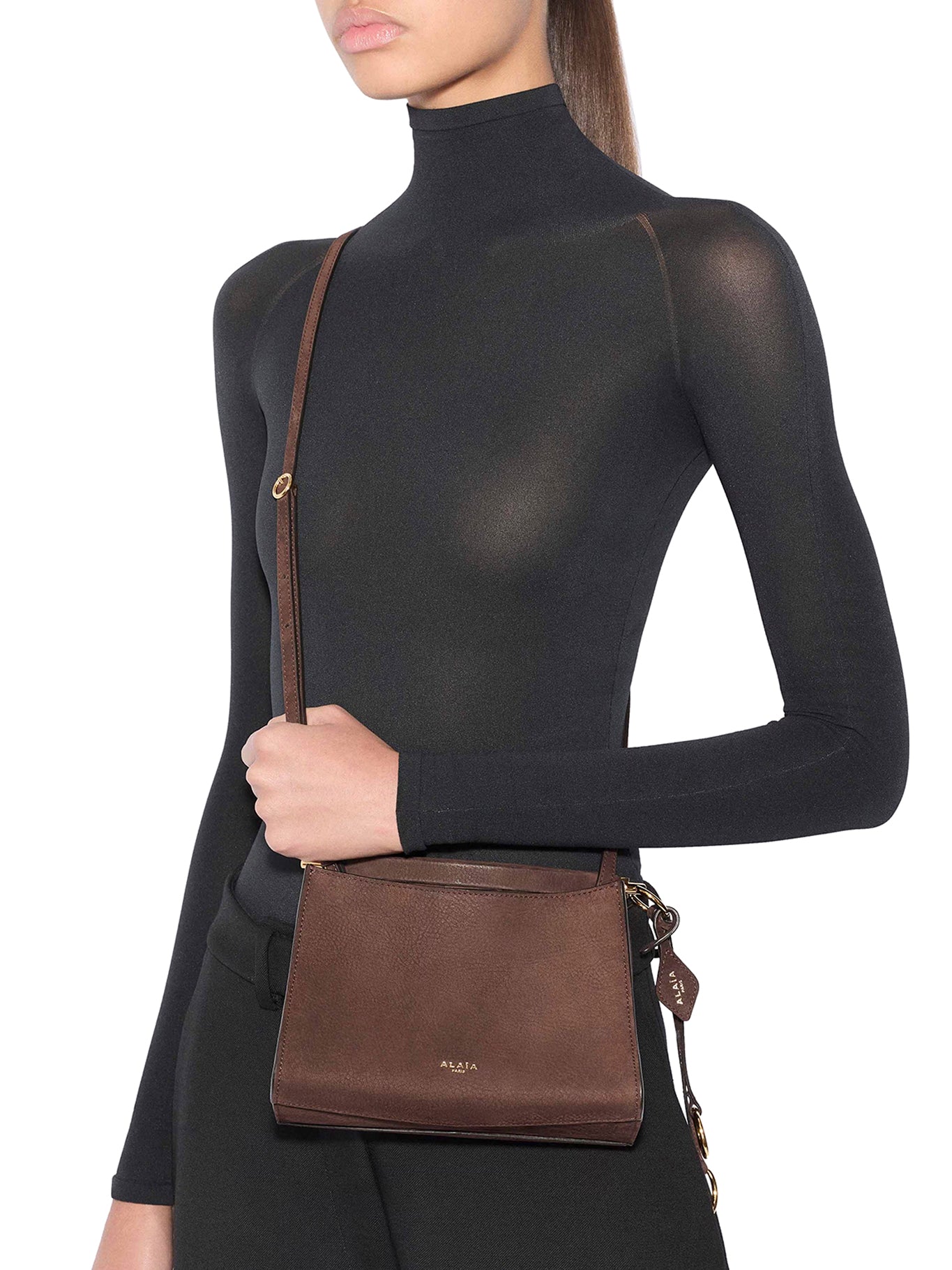 LE CLICK SMALL SQUARE NUBUCK BAG