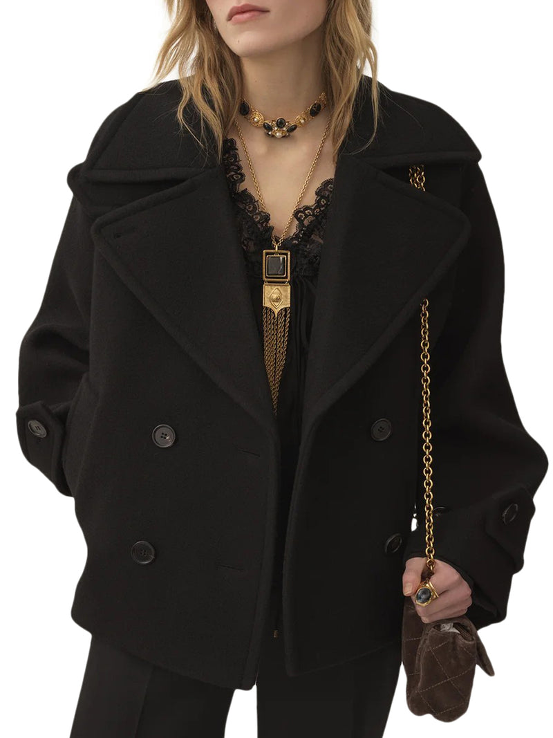 OVERSIZED SHORT WOOL COAT