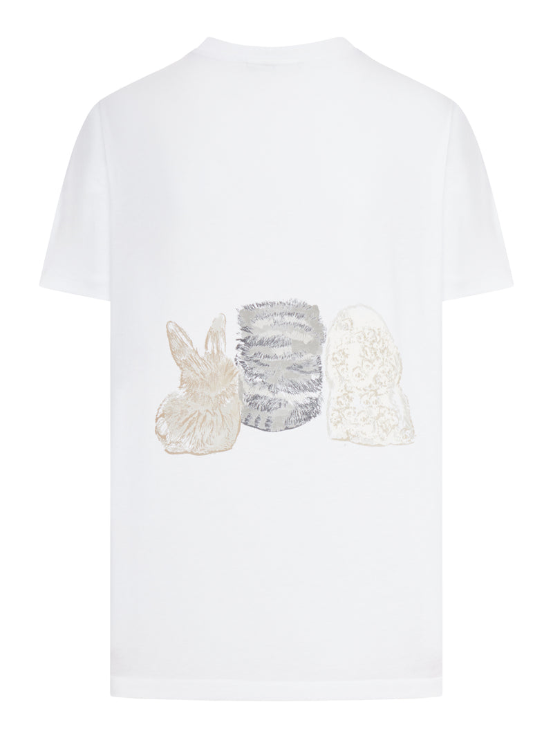 BASIC T-SHIRT IN COTTON JERSEY WITH ANIMAL GRAPHICS