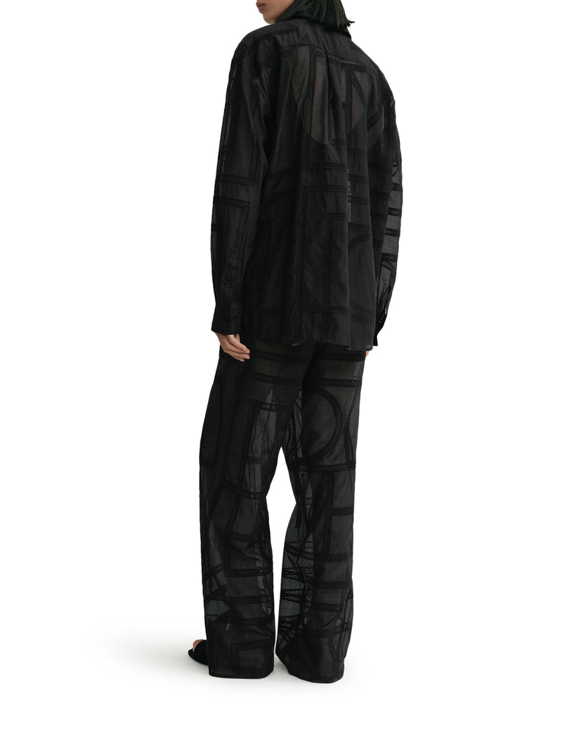 SILK SHIRT WITH MONOGRAM