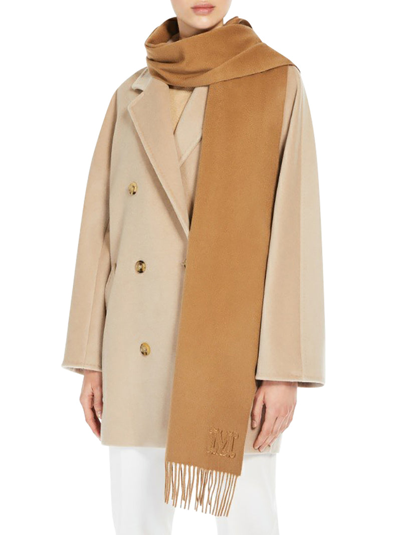 CASHMERE STOLE WITH MONOGRAM EMBROIDERY