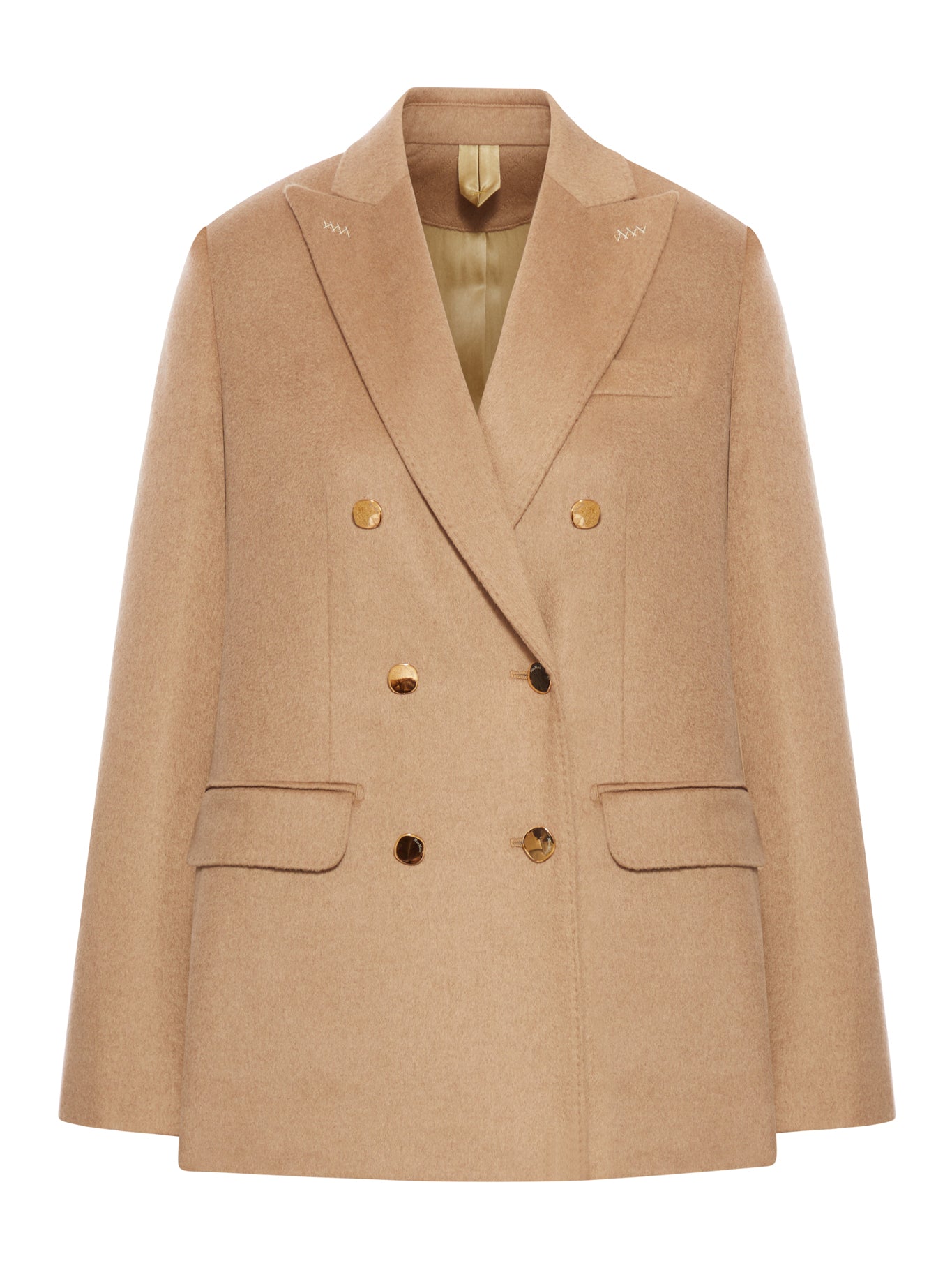 CAMEL DRAP BLAZER WITH SABLES