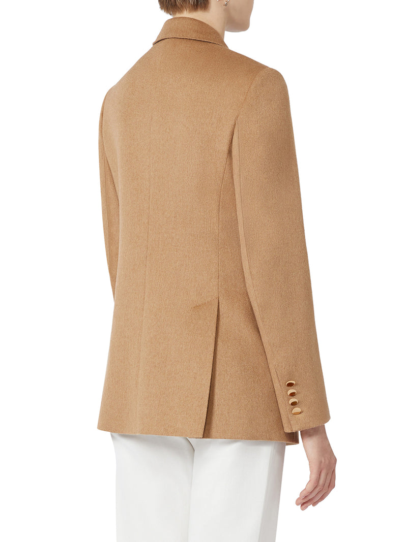 CAMEL DRAP BLAZER WITH SABLES