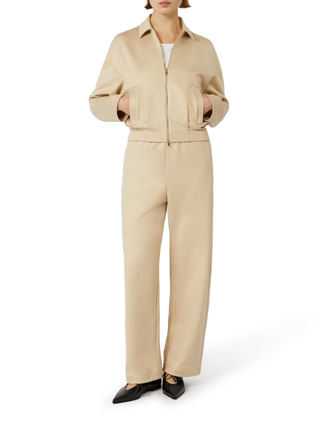 SILK AND COTTON SWEATPANTS