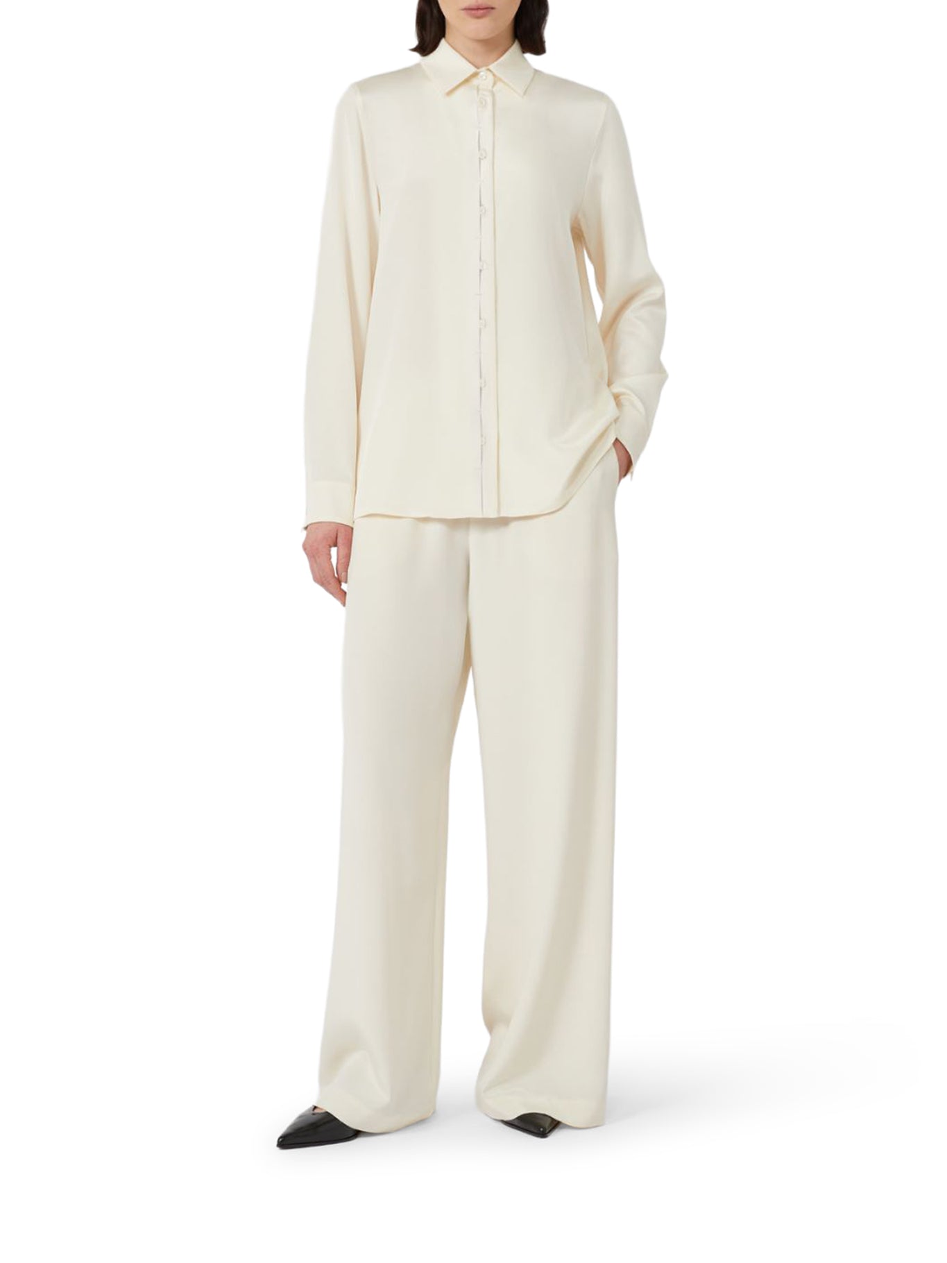 STRETCH SILK CADY SHIRT