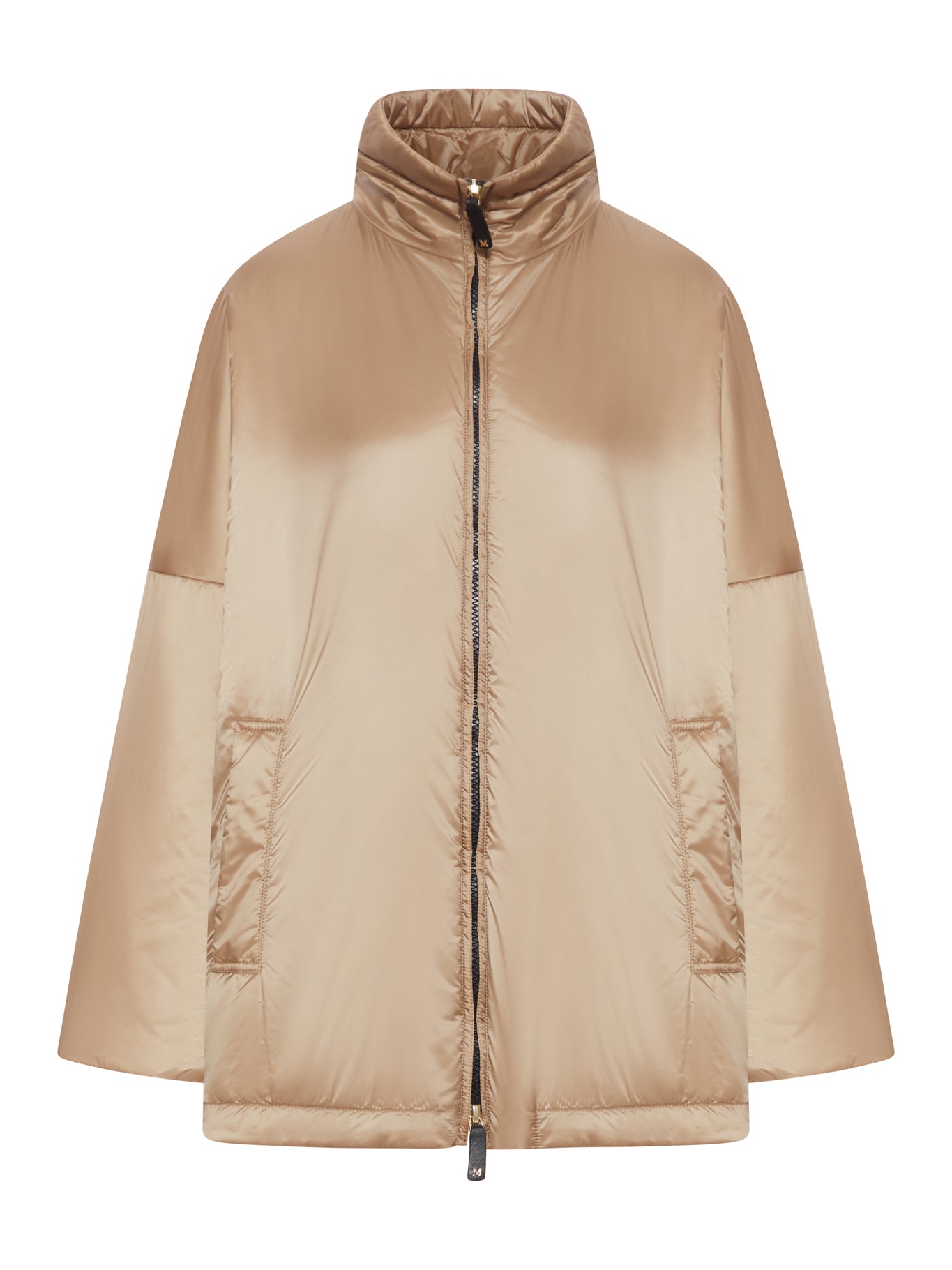 PADDED JACKET WITH HIGH COLLAR IN ANTI-DROP CANVAS