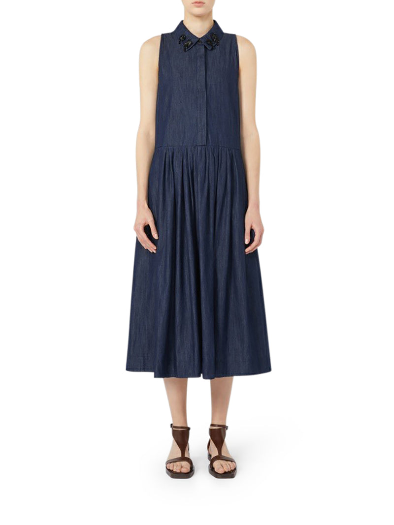 SLEEVELESS DENIM DRESS