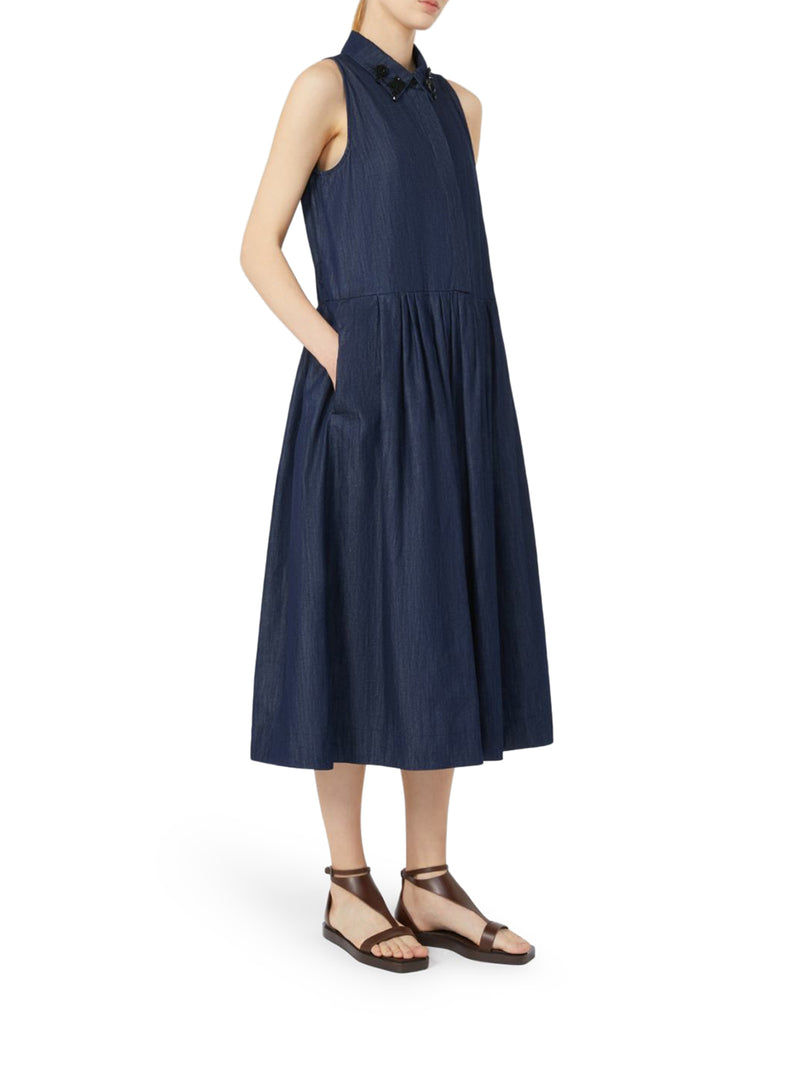 SLEEVELESS DENIM DRESS