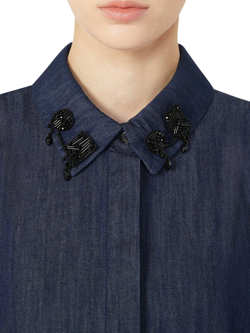 SLEEVELESS DENIM DRESS