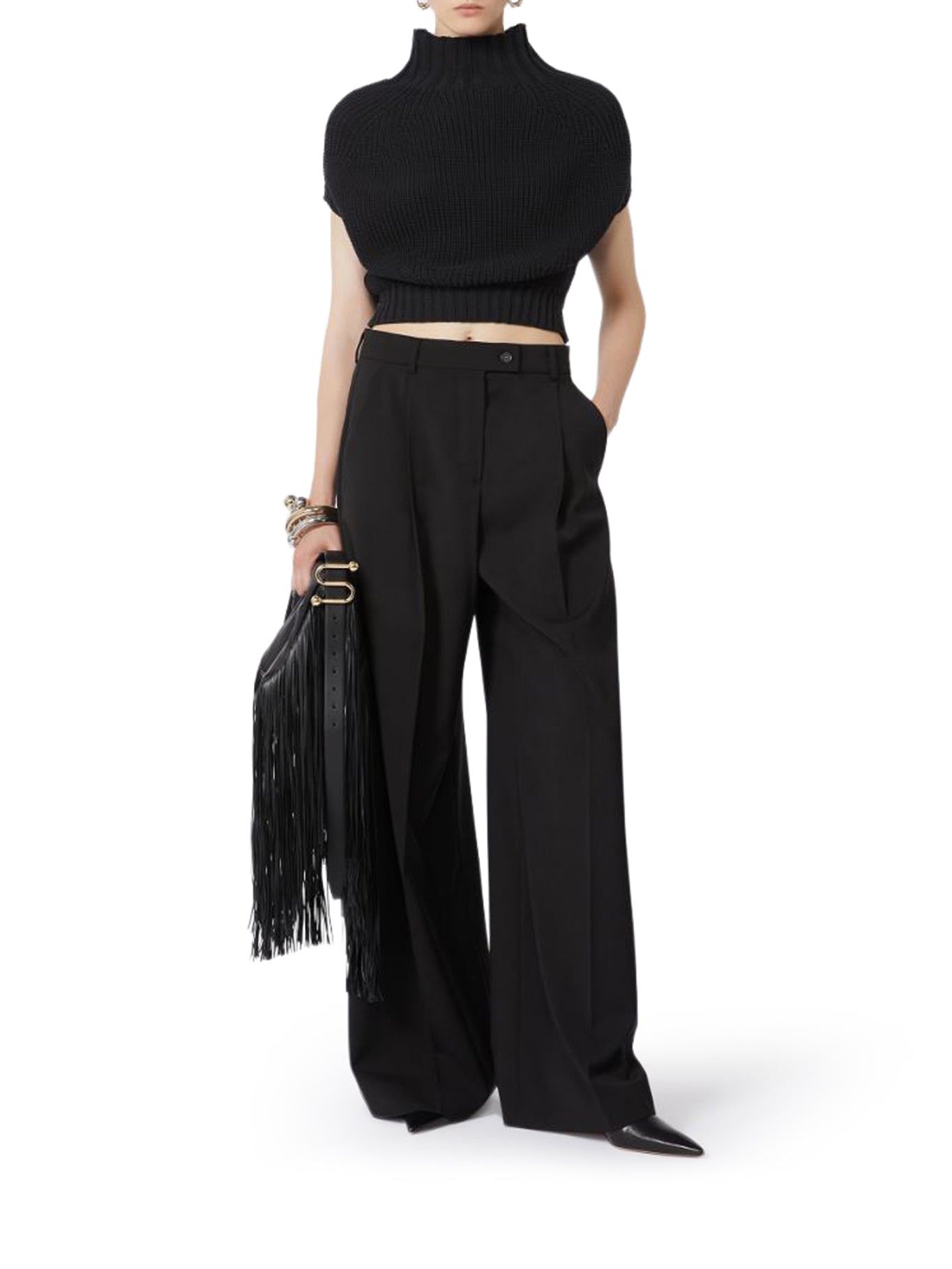 OVERSIZED STRETCH WOOL PANTS