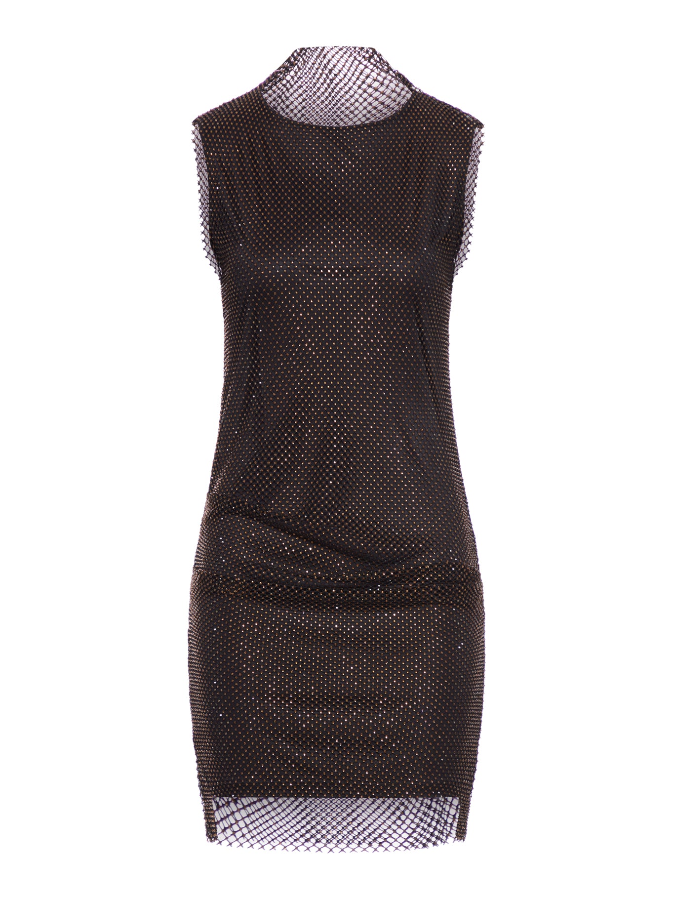 SLEEVELESS DRESS WITH RHINESTONE