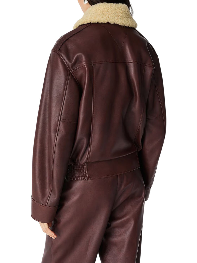 NAPPA BOMBER JACKET WITH SHEARLING COLLAR