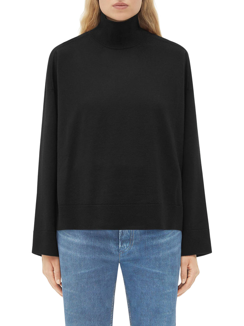 WOOL TURTLENECK WITH BV EMBROIDERY