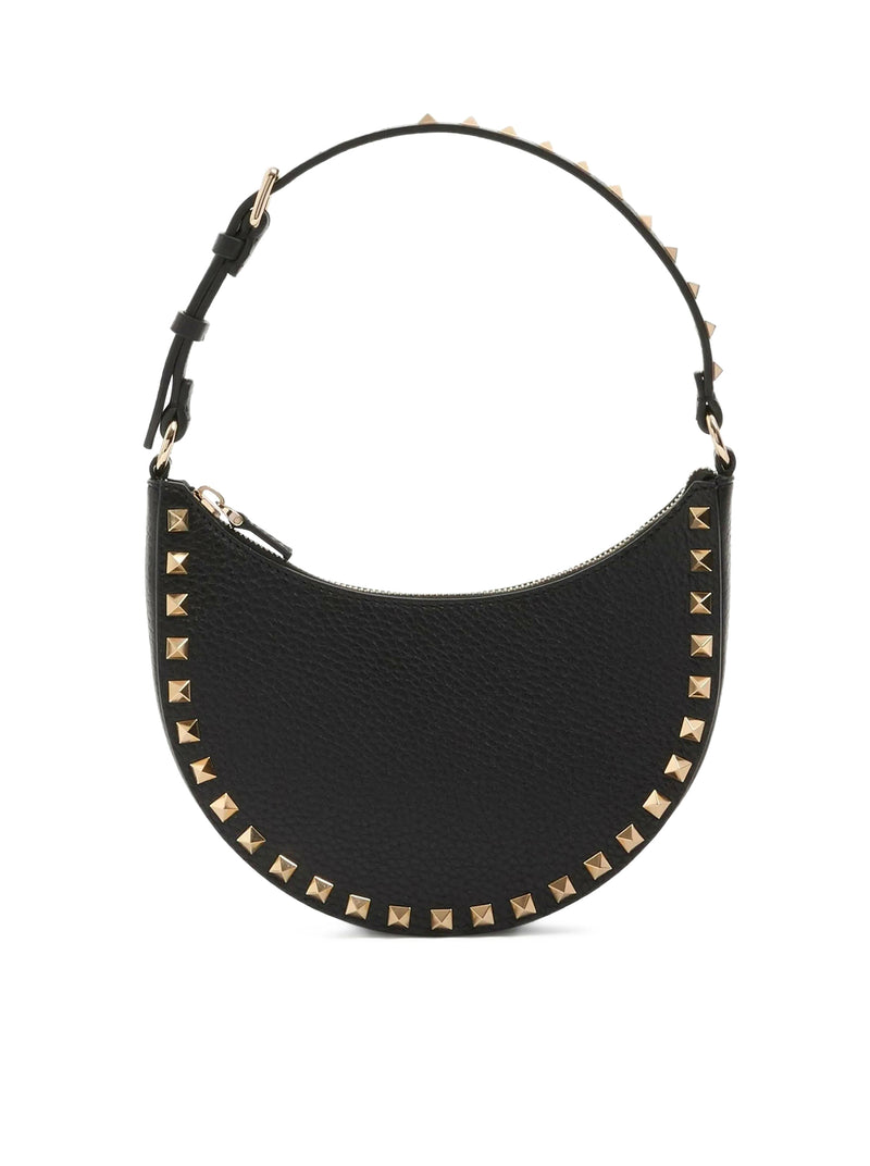 MINI HOBO BAG ROCKSTUD IN GARNET CALFSKIN