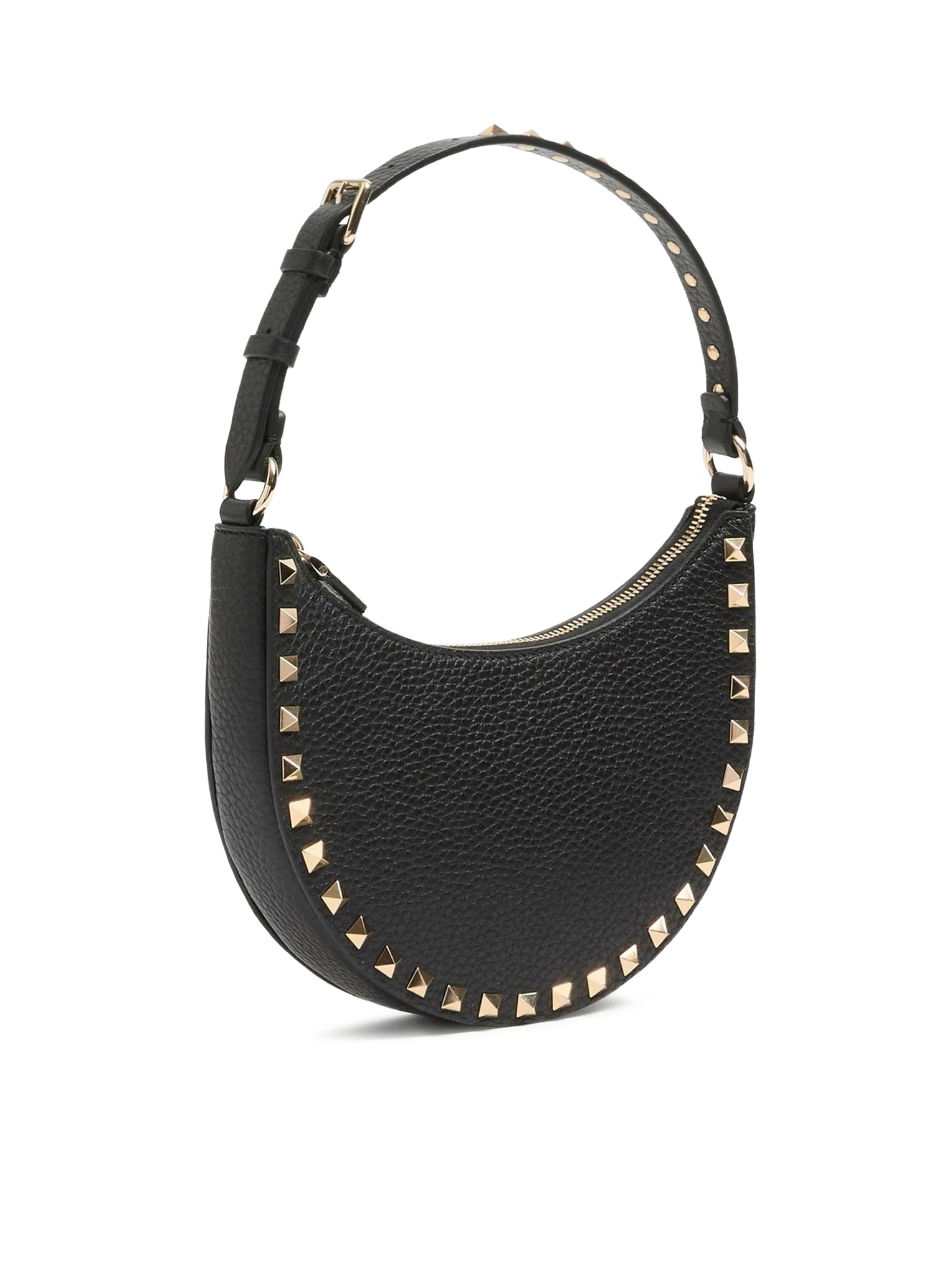 MINI HOBO BAG ROCKSTUD IN GARNET CALFSKIN