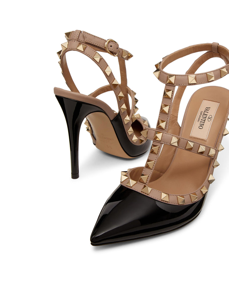 ROCKSTUD PATENT PUMPS WITH 100MM STRAPS