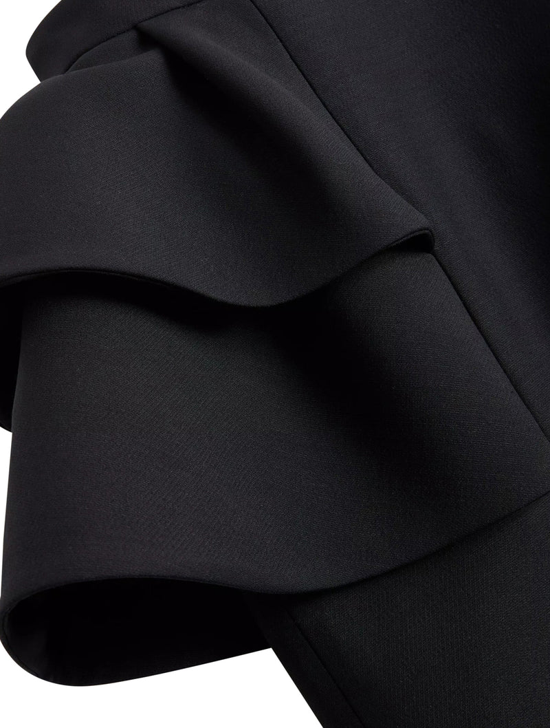 WOOL AND SILK CREPE MIDI SKIRT