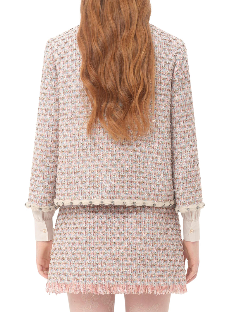 EMBROIDERED RIBBON TWEED JACKET