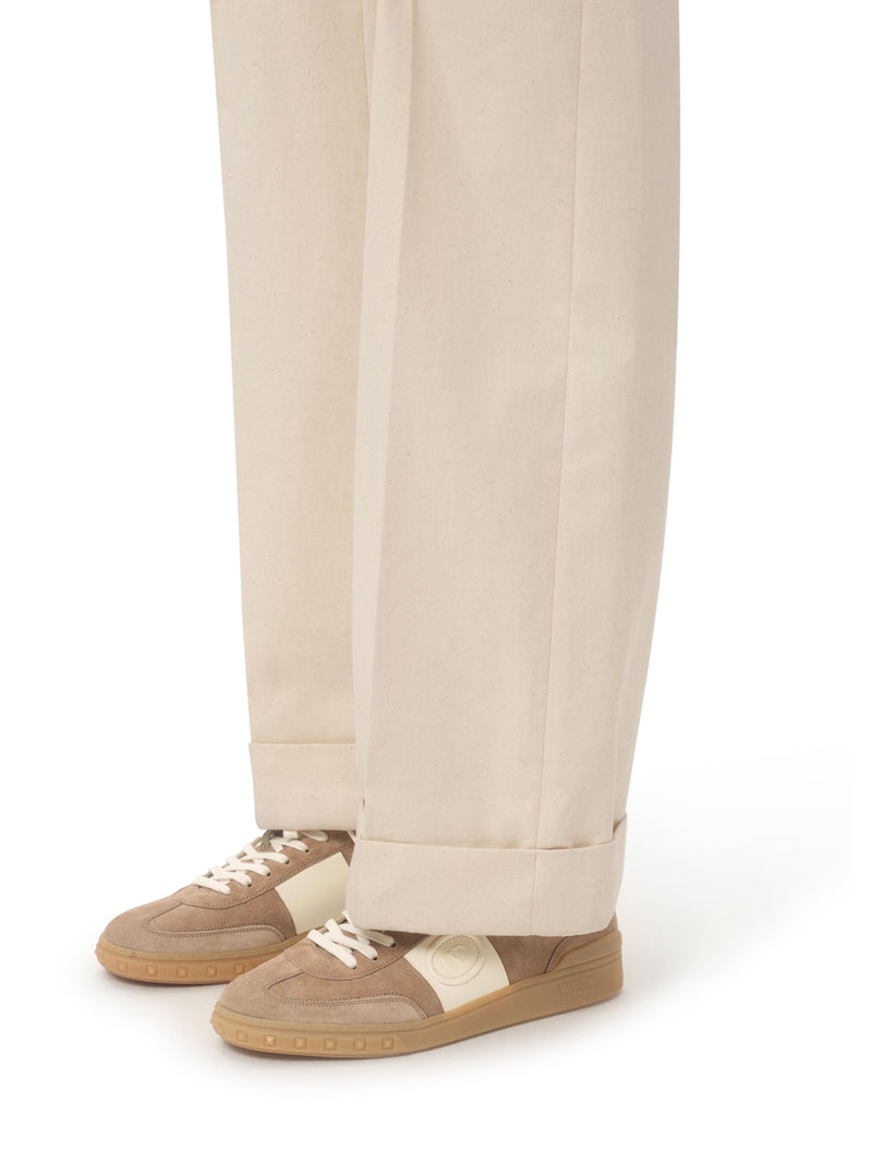 LOW TOP UPVILLAGE SNEAKER IN CRUST AND NAPPA CALFSKIN