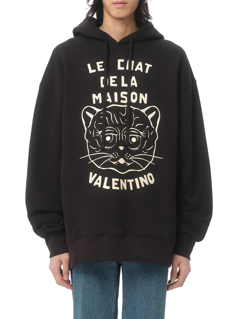 COTTON SWEATSHIRT WITH CHAT DE LA MAISON PATCH
