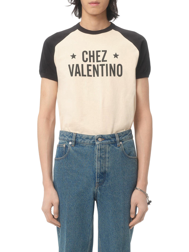 CHEZ VALENTINO PRINT COTTON T-SHIRT