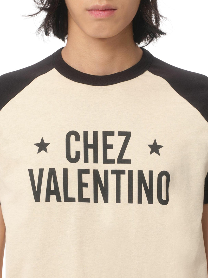 CHEZ VALENTINO PRINT COTTON T-SHIRT