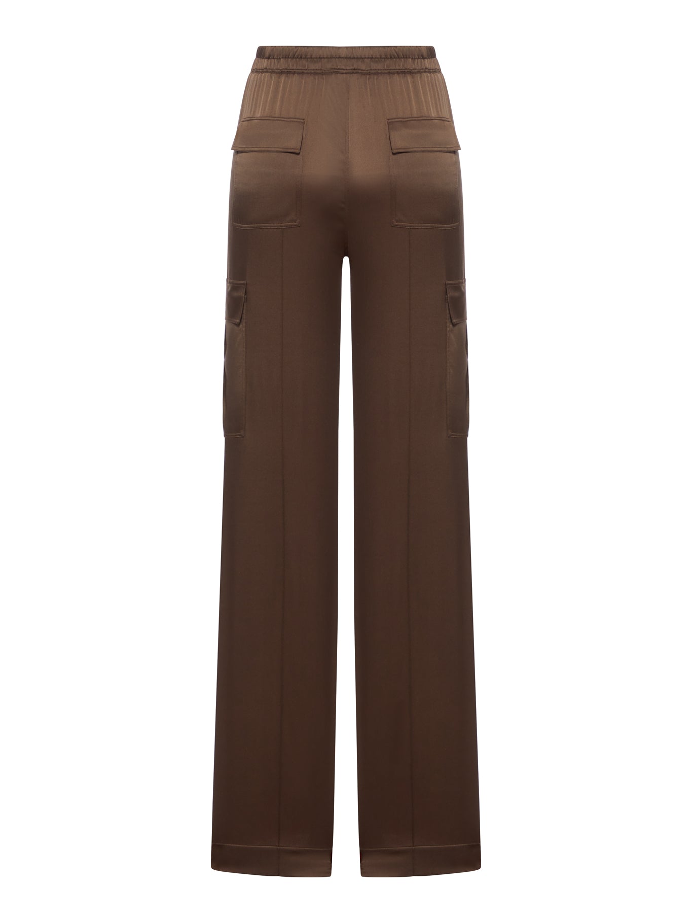 SILK SATIN CARGO PANTS