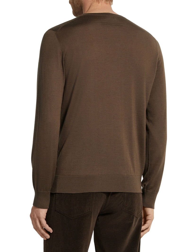 CREW NECK SWEATER IN CASHSETA MÉLANGE