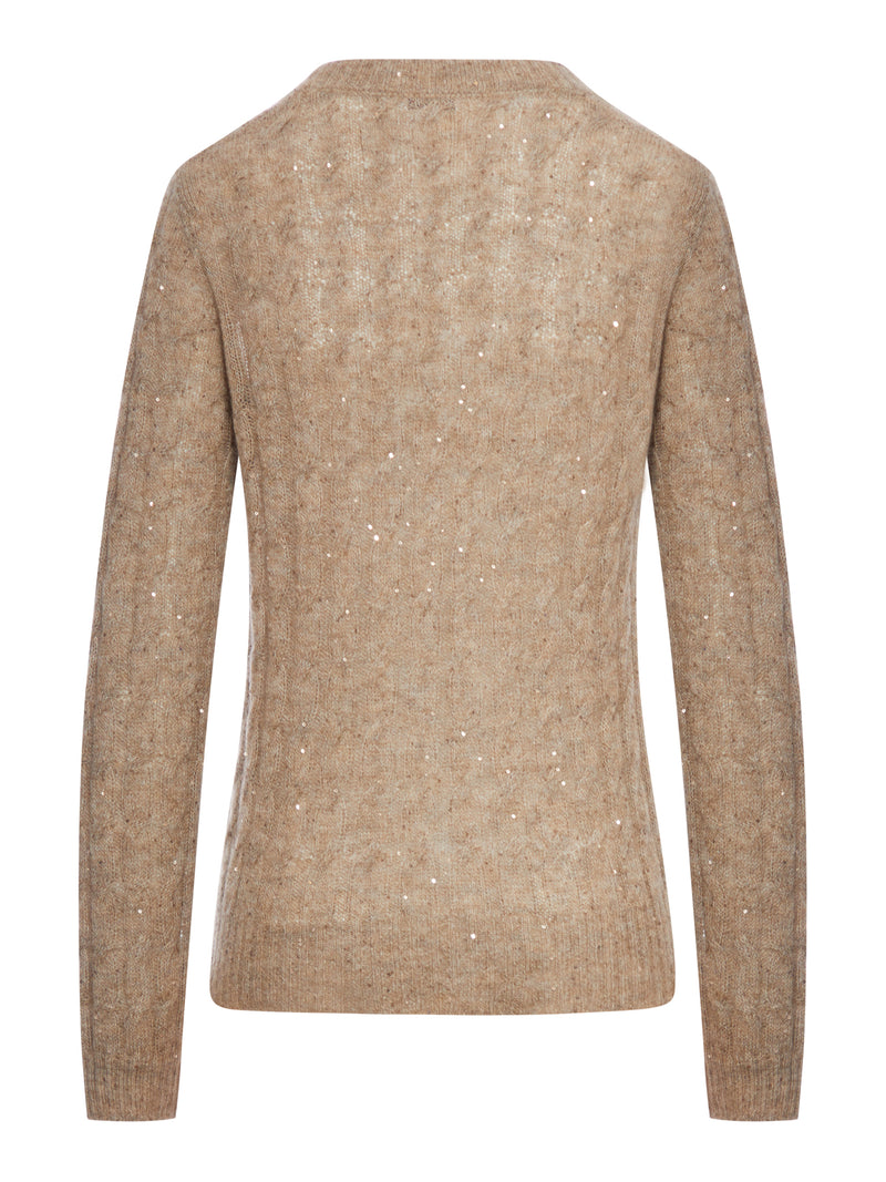MOHAIR WOOL BLEND V-NECK SWEATER