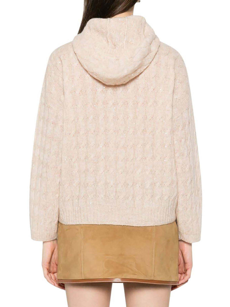 CASHMERE BLEND HOODED SWEATER