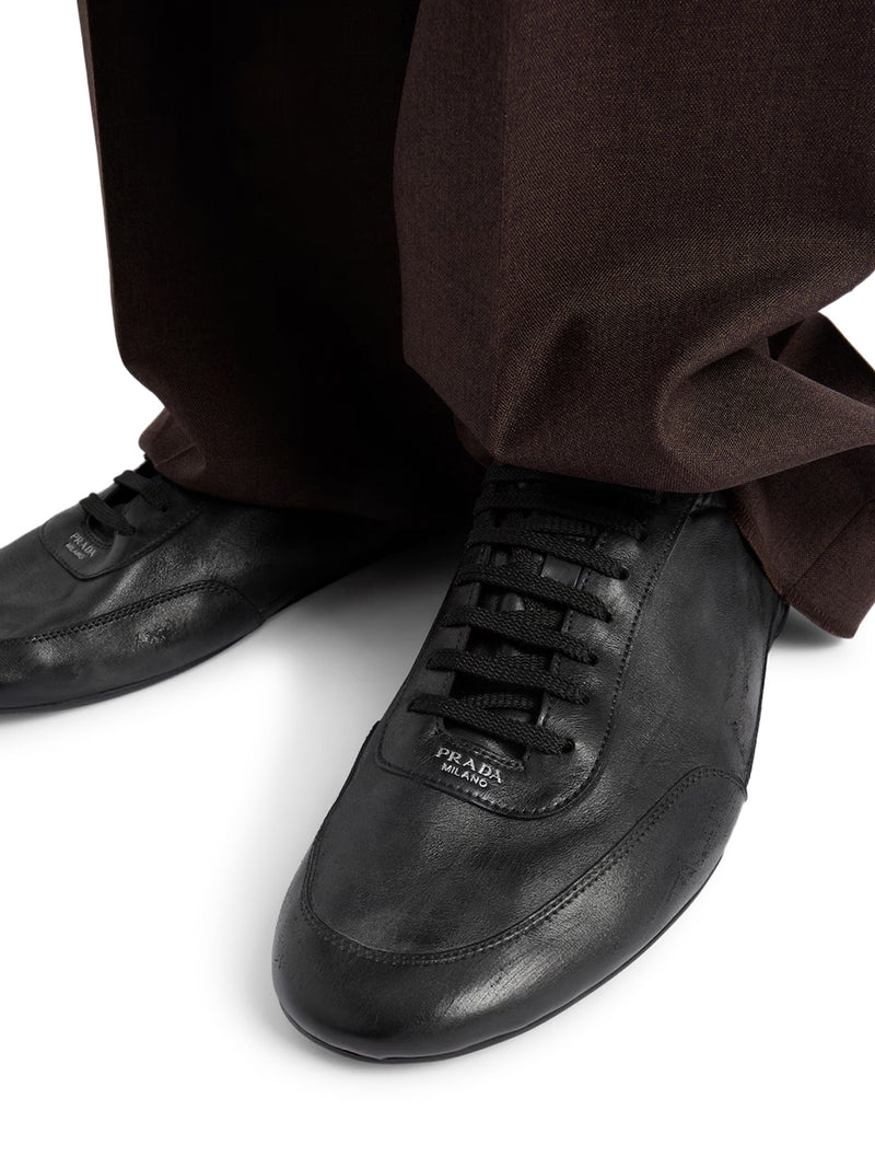 COLLAPSE LEATHER SNEAKERS