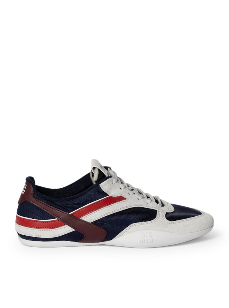 GYMNASIUM SNEAKERS IN TECHNICAL FABRIC AND SUEDE