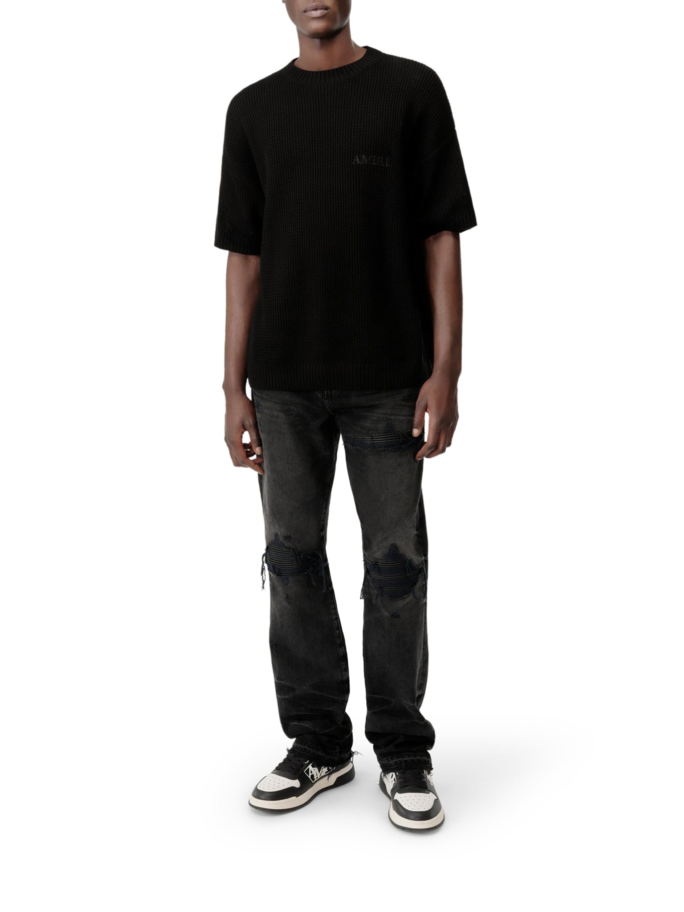 LEATHER STRAIGHT MX1 JEANS