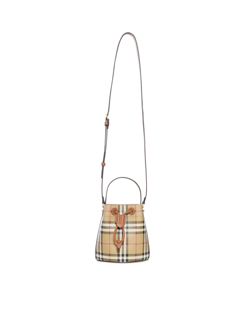 CHECK MINI BUCKET BAG