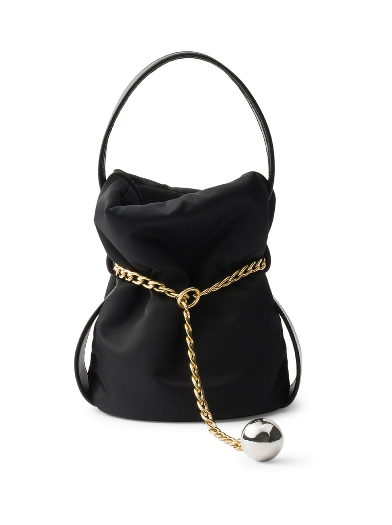 PETIT SAC NOIR MINI BUCKET BAG IN RE-NYLON AND NAPPA