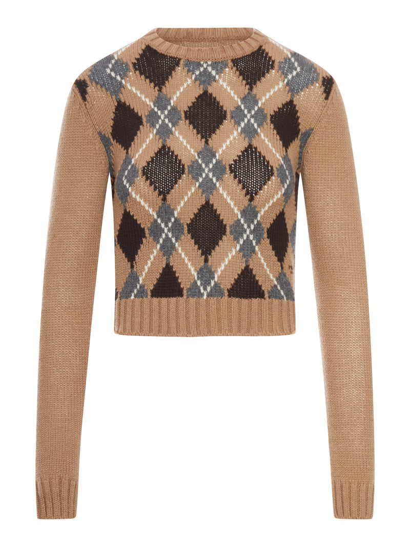CASHMERE SWEATER WITH GEOMETRIC PATTERN
