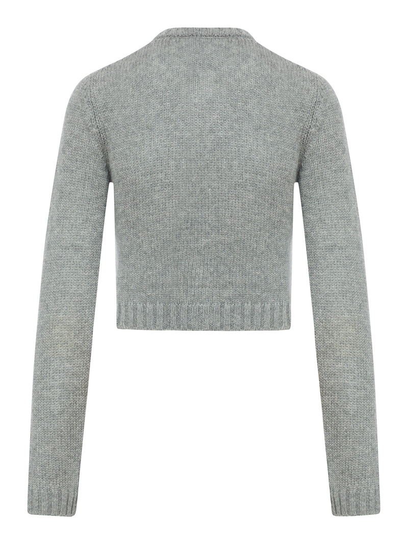 CASHMERE CARDIGAN WITH GEOMETRIC PATTERN