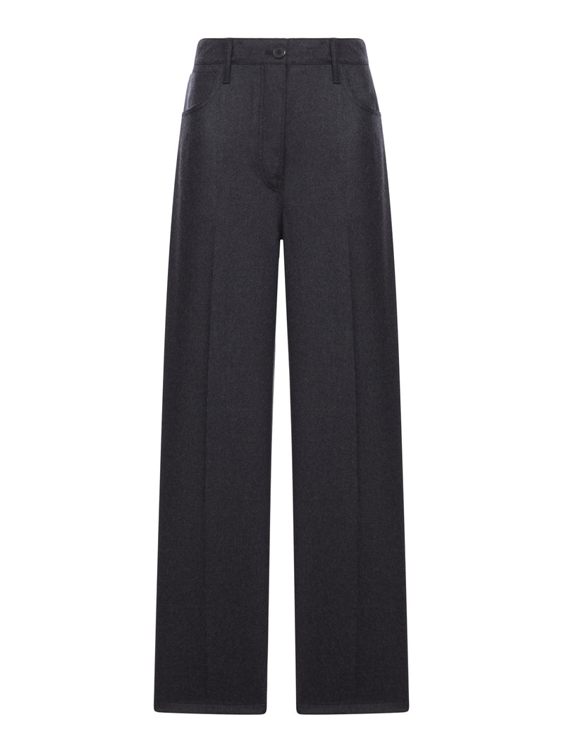 WOOL FLANNEL TROUSERS