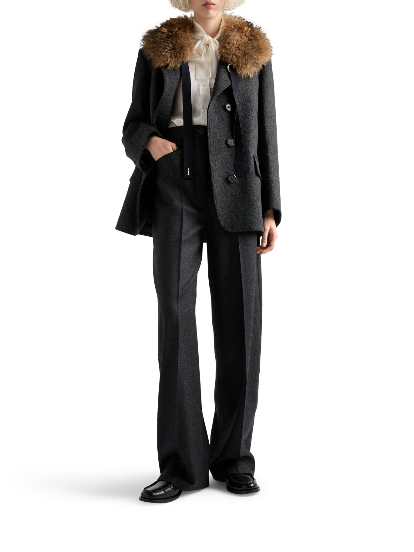 WOOL FLANNEL TROUSERS