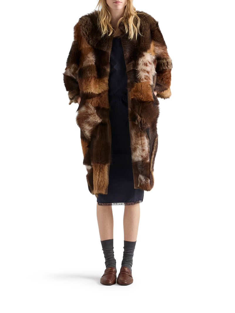 PATCHWORK SHEEPSKIN COAT